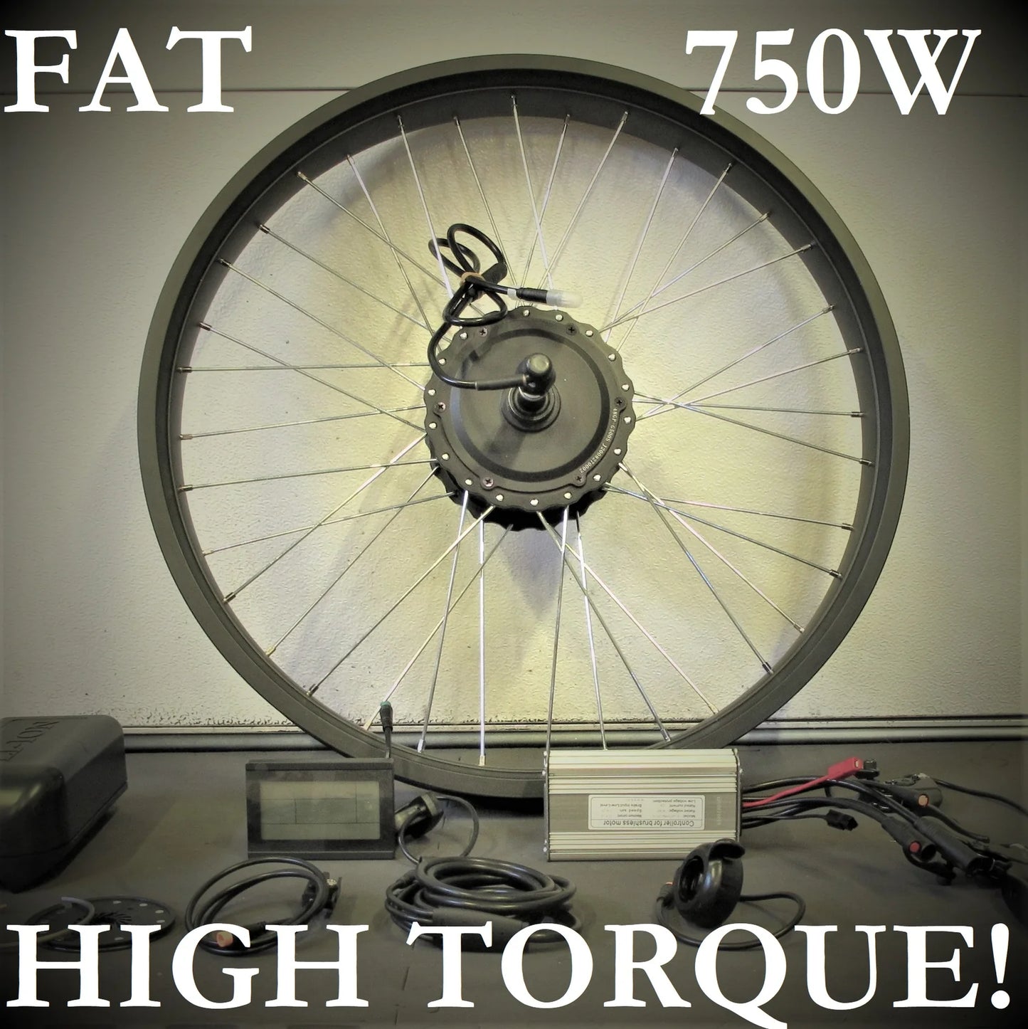 26’’ Fat Wheel Electric Motor Kit 750W Geared Hub - evcustom