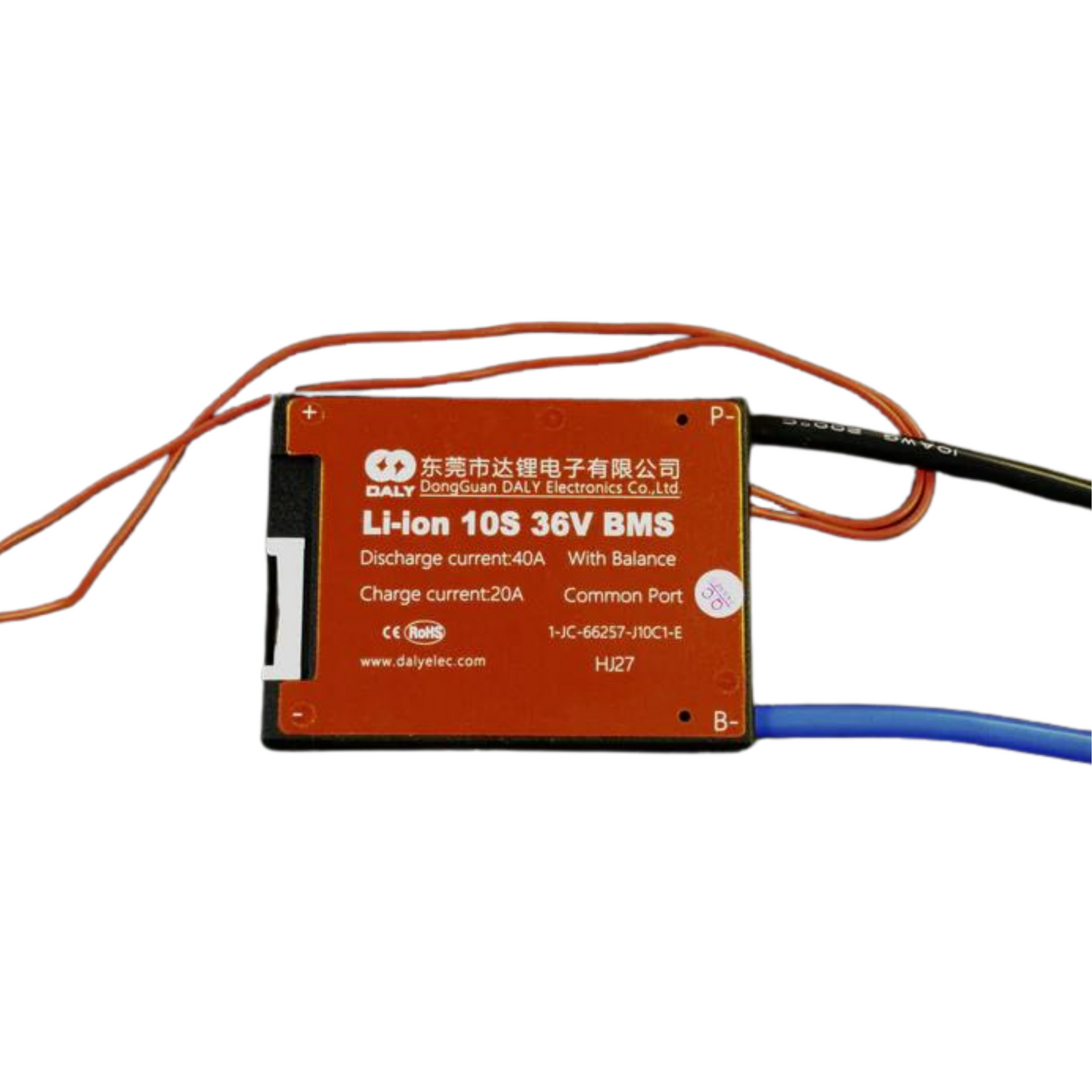 BMS Battery Management System with Switch and Temperature Probe - 10S 40A, 36V - evcustom