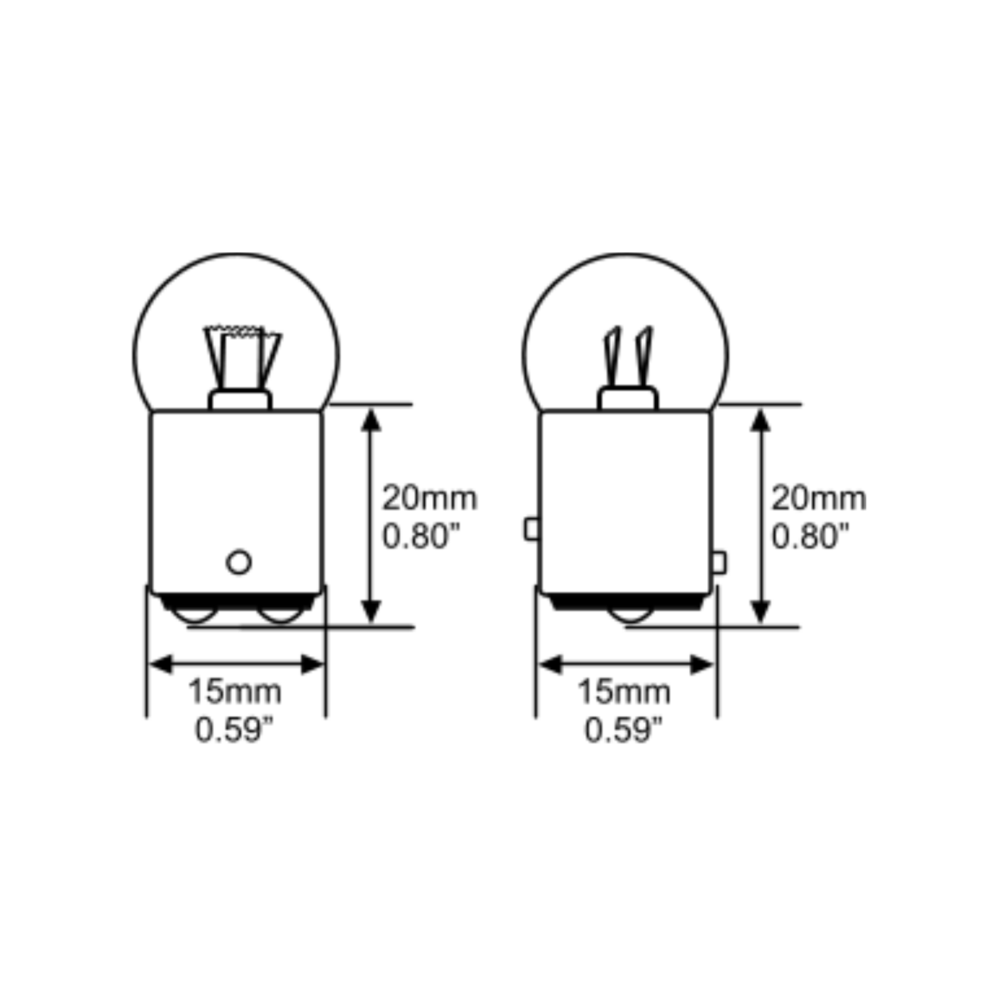 BULB Tail Light/Brake Light Bulb (Clear) 48 Volt, 55 Volt, 56 Volt 5/10 Watt - Universal Replacement