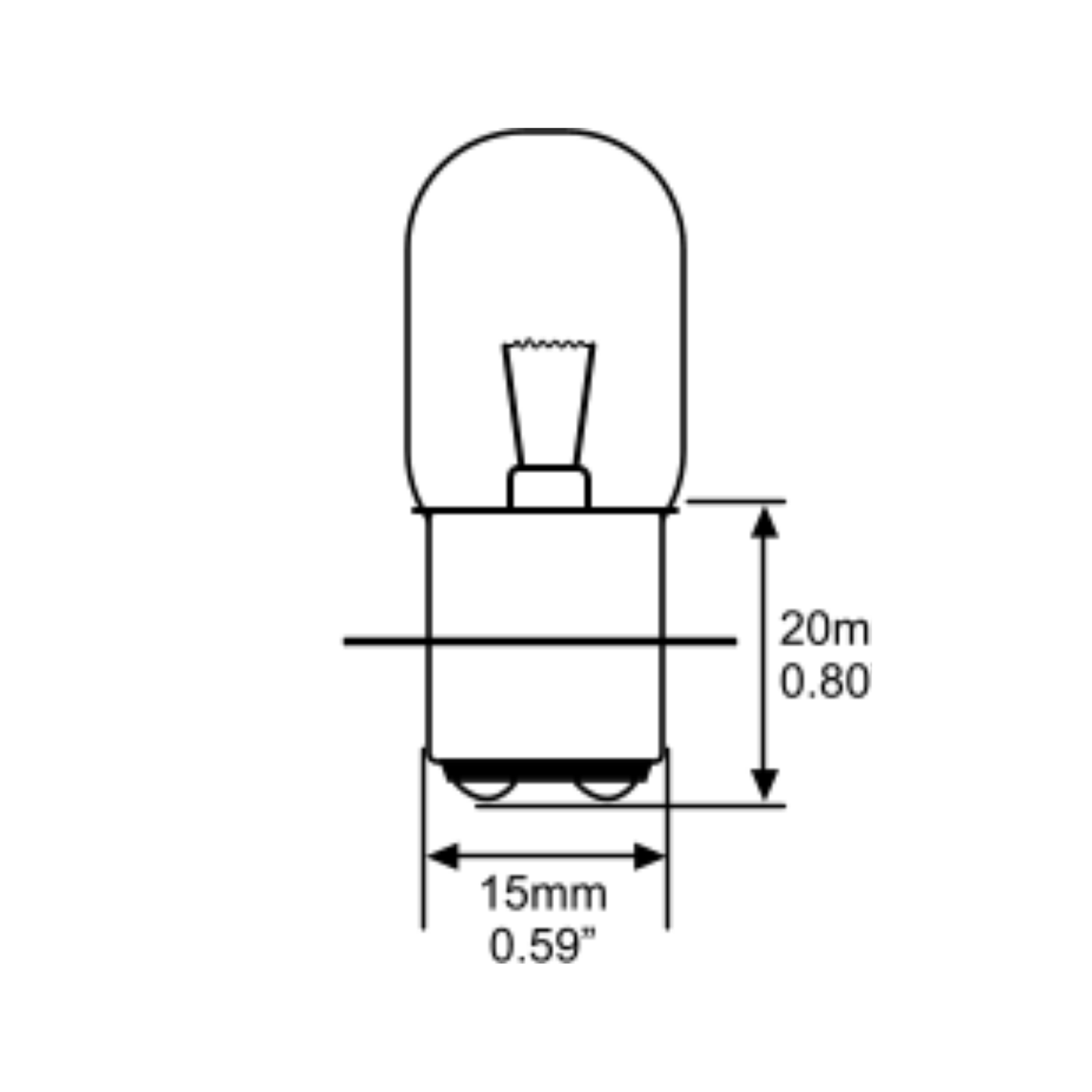 BULB Headlight Bulb 12 Volt 25 Watt Replacement for E-Bikes - Universal