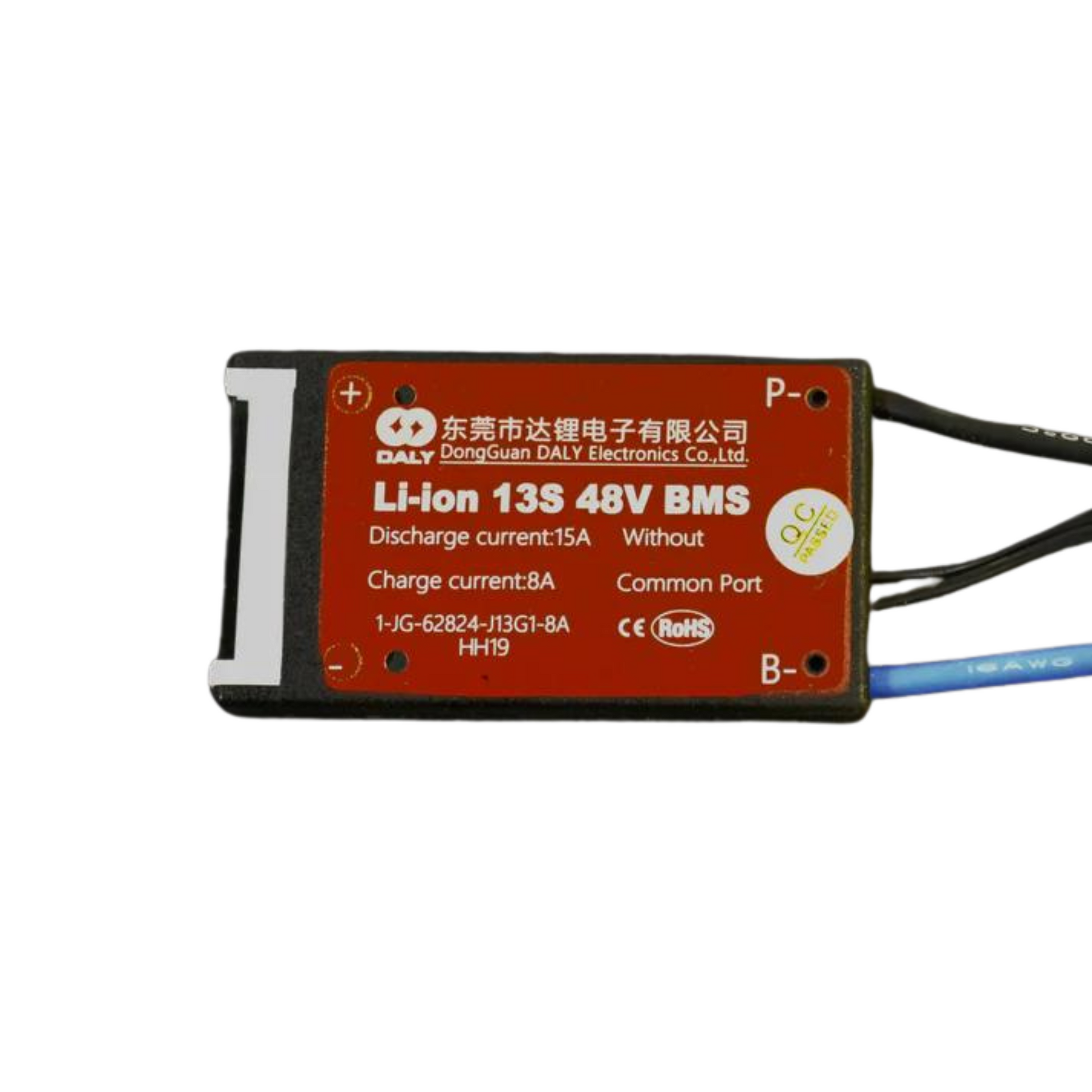 48V BMS Battery Management System with Temperature Probe - 13S 15A - evcustom