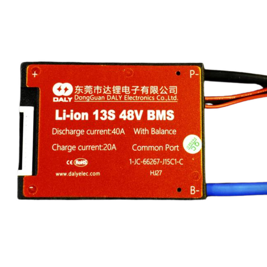 BMS DALY with Switch Wires - 13S 40A, 48V - evcustom