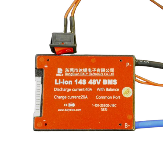 BMS DALY with Switch - 14S 40A, 52V - evcustom