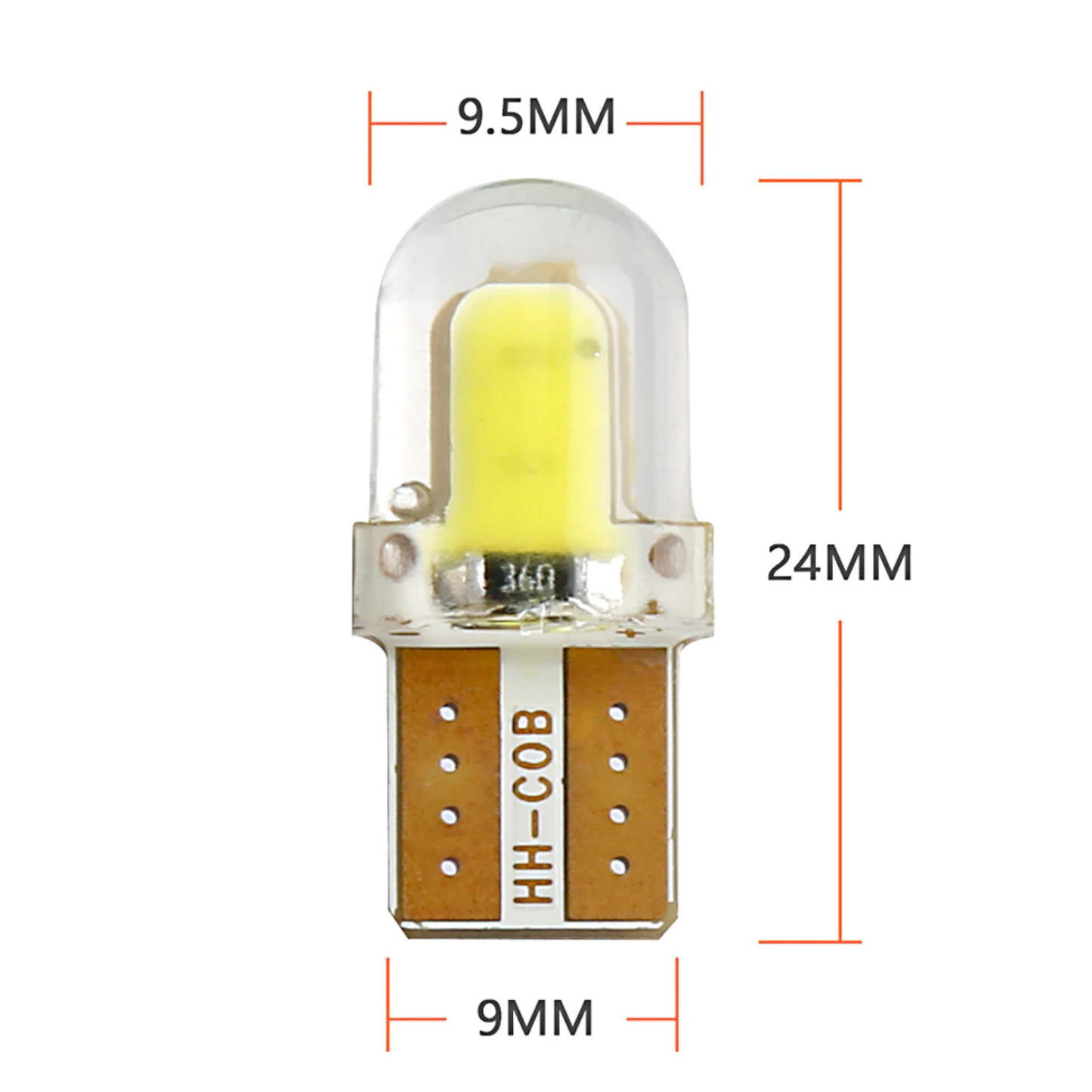 BULB Turn Signal COB LED 12V 5W White Wedge - Universal Replacement