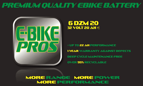 E-bike Pros 12v 20ah+ Premium Quality E-bike battery. - evcustom