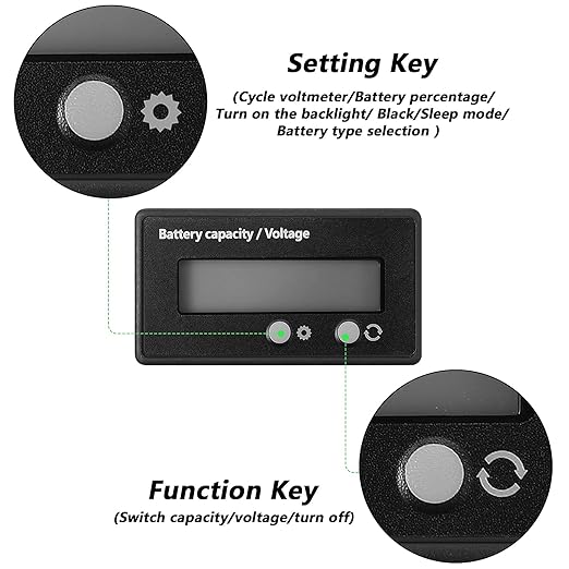 Battery Meter Display Multi Voltage 12V 24V 36V 48V 60V 72V 84V - evcustom