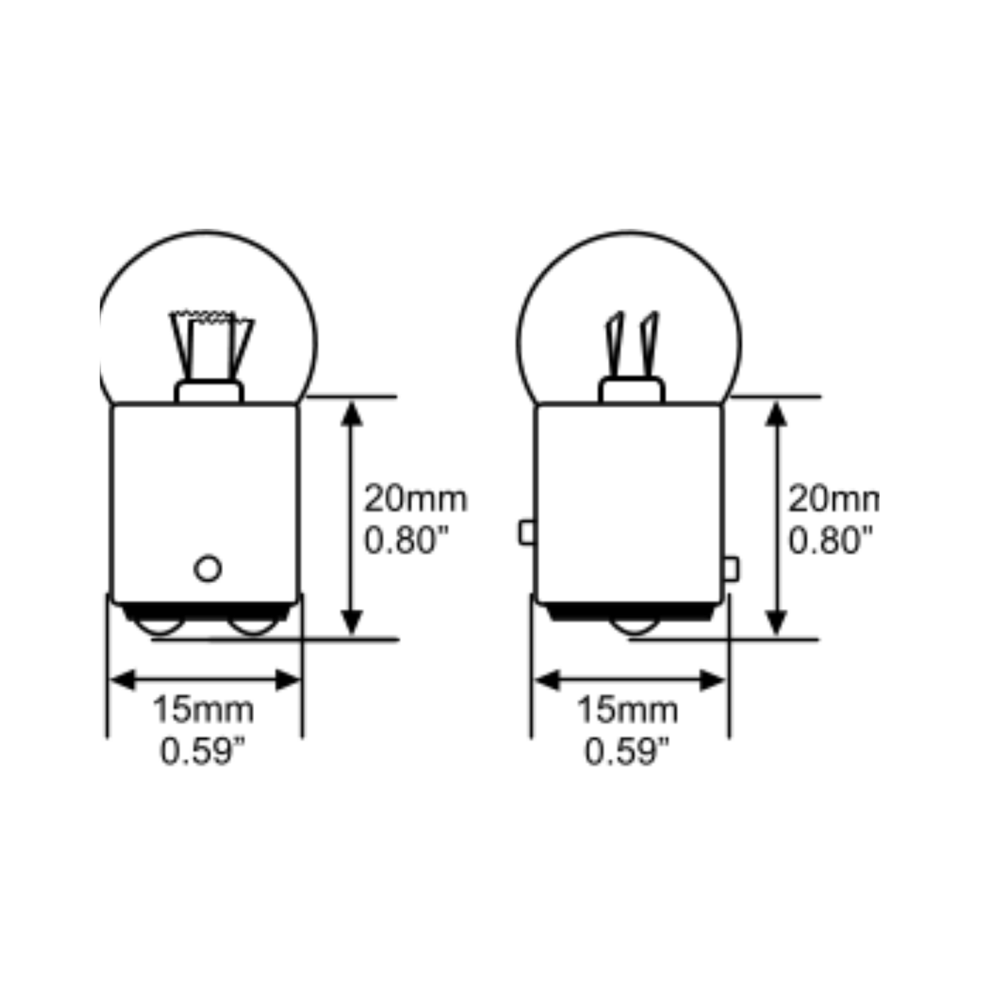 BULB Turn Signal 48 Volt, 55 Volt, 56 Volt 5 Watt Amber - Universal Replacement