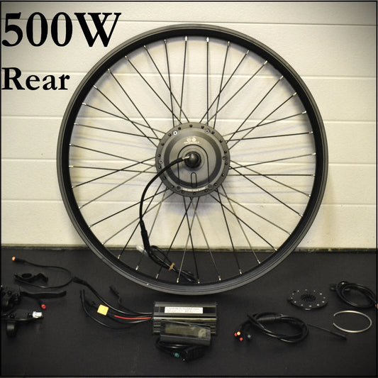 500W Rear Geared Hub Motor Kit with Freewheel - evcustom