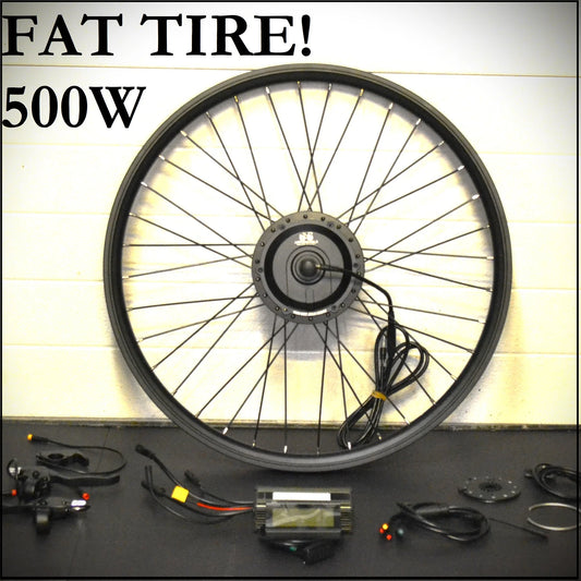 Front 500W Geared Hub Motor Kit for Fat Bikes - evcustom