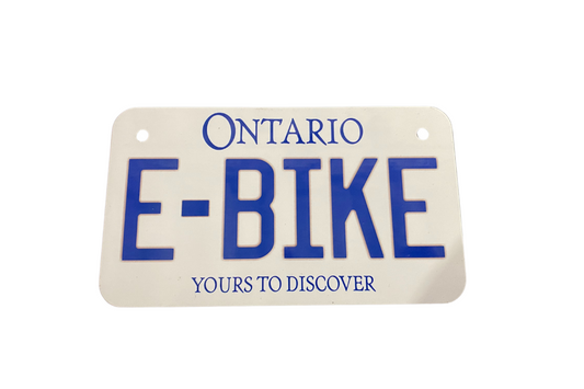 Ontario E-Bike License Plate – Durable, Legal, and Ready to Ride