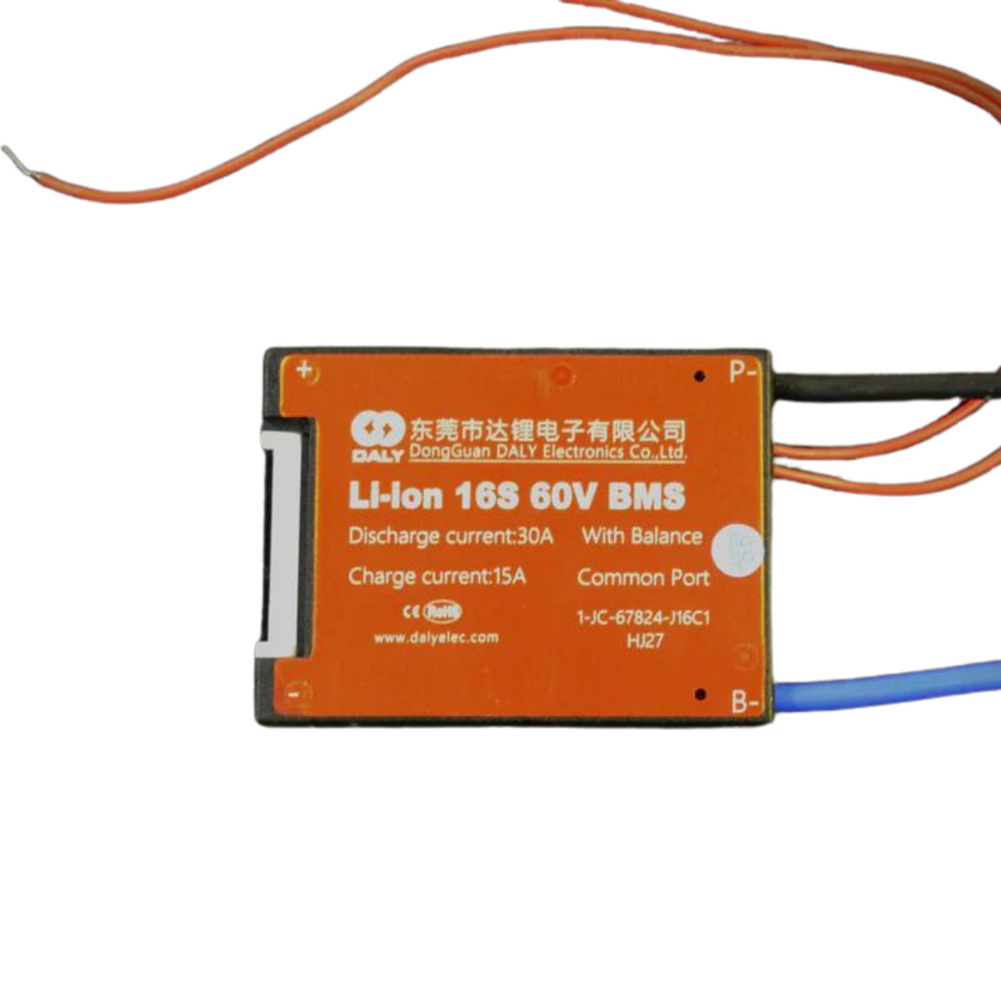 BMS DALY with Switch Wires - 16S 30A, 60V - evcustom