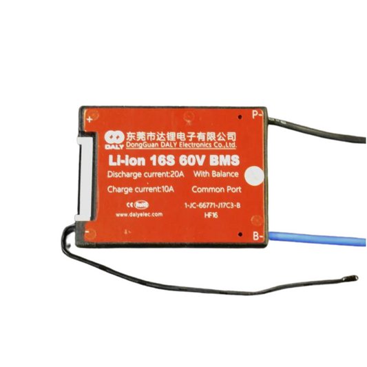 BMS DALY with Temperature Probe - 16S 20A, 60V - evcustom