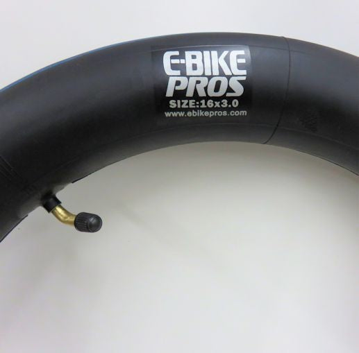 Tube 16x3 with angled valve stem for electric scooter 16x3 ebike tube for rear or front - evcustom