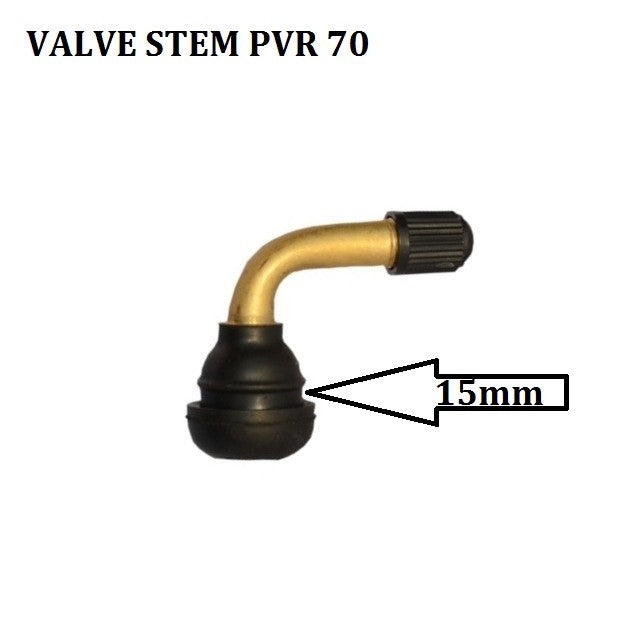 Valve Stem PVR 70 angled for ebike tubeless tire replacement for front or rear 15 mm - evcustom